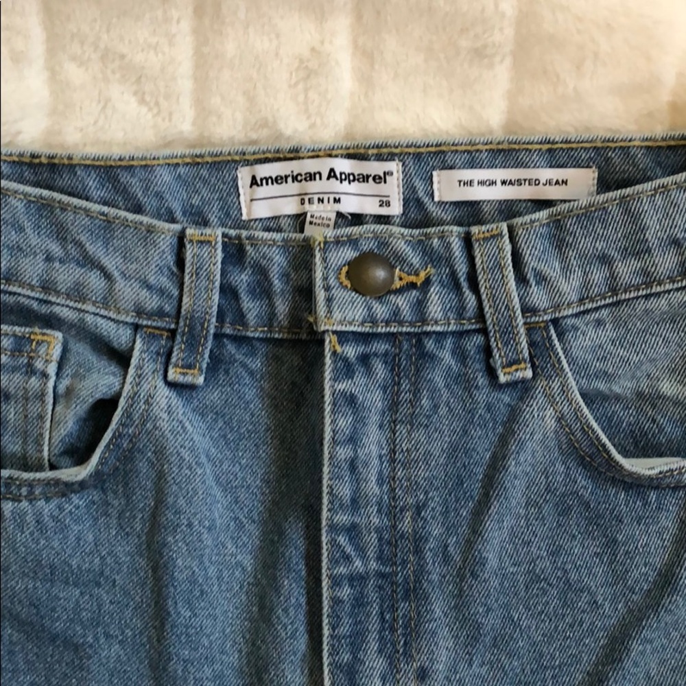 American Apparel size 28 The High Waisted Jean